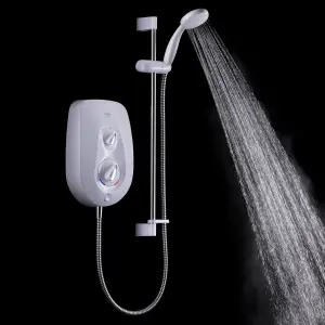 Mira Go Gloss White Manual Electric Shower, 8.5kW