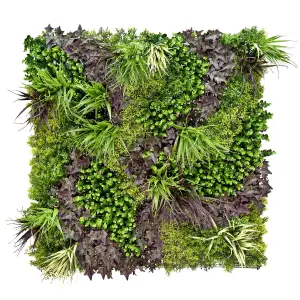 True Products Premium Artificial Green Plant Living Wall Panel 1m x 1m - Monet