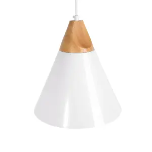 Beliani Scandinavian Pendant Lamp White ALBANO