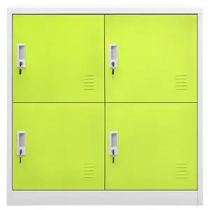 Berkfield Locker Cabinets 2 pcs Light Grey and Green 90x45x92.5 cm Steel