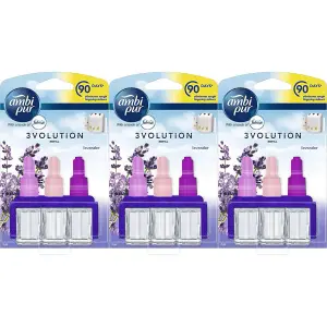 Febreze Ambi Pur 3Volution Plug In Refill Lavender, 20 ml (Pack of 3)