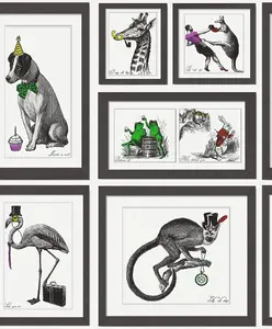 Holden Decor Mad Dogs Multi Quirky Animals Smooth Wallpaper