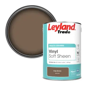 Leyland Trade Vinyl Soft Sheen Walls & Ceilings Emulsion Paint Pale Brown (RAL 8025) - 5L