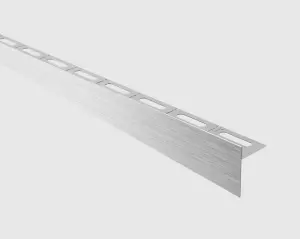 ILCOM SLOPED FLOOR SHOWER PROFILE LKL 11mm x 1800mm x 0.6mm Silver Brushed Stainless Steel