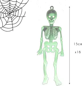 Halloween Hanging Skeletons Set - Terrifying Glow In The Dark Decorations