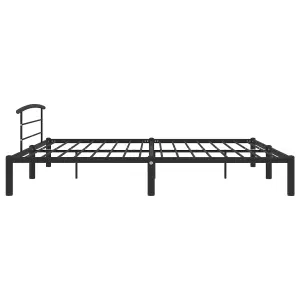 Berkfield Bed Frame Black Metal 200x200 cm