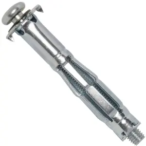 M4 x 32mm Hollow Wall Anchor ( Pack of: 10 ) Plasterboard Fixings Cavity Wall Anchors Heavy Duty Metal Plugs Molly