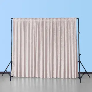 3x3M Crushed Velvet Backdrop, Photography Background Blackout Curtain - Rose Gold