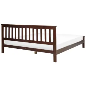 Wooden EU Super King Size Bed Dark MAYENNE