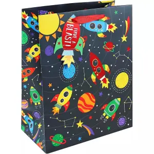 Eurowrap Solar System Gift Bag (Pack of 6) Multicoloured (25cm x 10cm x 21cm)