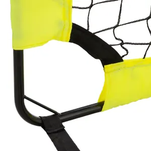 HOMCOM Football Goal Folding Outdoor with All Weather Net 6'x3' Yellow