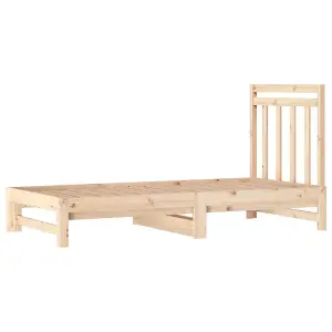 Berkfield Pull-out Day Bed 2x(90x190) cm Solid Wood Pine