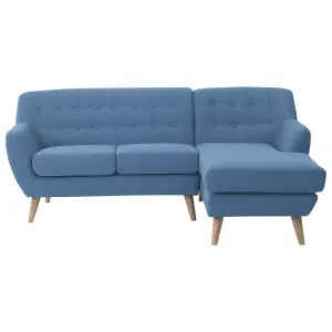 Corner Sofa MOTALA Blue Fabric Left Hand