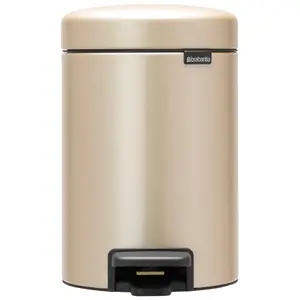 Brabantia NewIcon 20 Litre Soft Closing Pedal Bin Metallic Gold