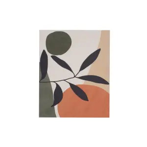 Arthouse Abstract Leaves Earth Tones Mixed size Canvas art, Set of 3