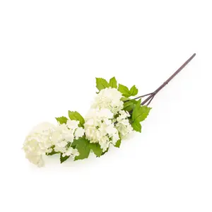 White Viburnum Single stem Artificial flower