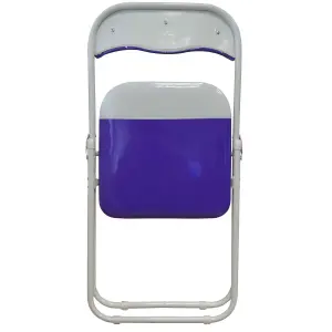 Harbour Housewares - Coloured Padded Folding Chairs - Purple - Pack of 6