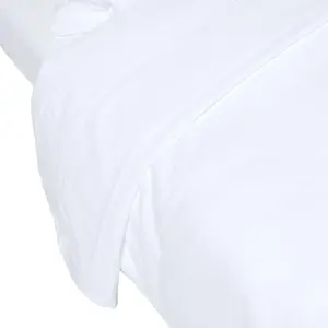 Homescapes White Linen Flat Sheet, King