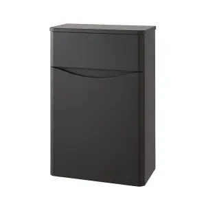 Bathroom Back to Wall WC Toilet Unit 500mm Wide - Matt Graphite- (Arch)