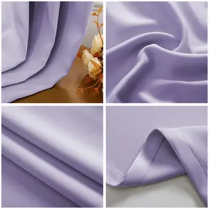 Lilac Eyelet Curtains - Thermal Blackout Curtains  - 46 x 72 Inch Drop - 2 Panel