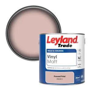 Leyland Trade Vinyl Matt Walls & Ceilings Emulsion Paint Pressed Petal (PPG1057-3) 2.5L