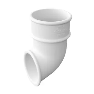 White Round 68mm Downpipe Shoe, Freeflow Rain Water Systems