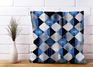 Square Checkered Pattern Cushions 60cm x 60cm