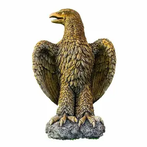 Giant Golden Eagle Stone Cast  Garden Statue