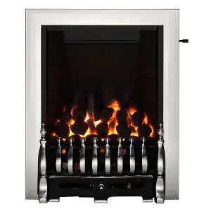 Focal Point Blenheim Chrome effect Slide control 3.75kW Gas Fire