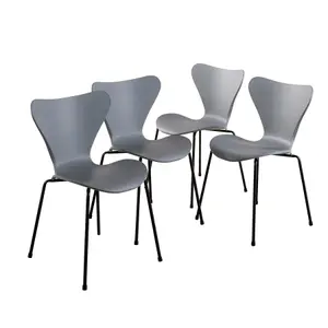 Home Source Set 4 Dining Chairs Grey