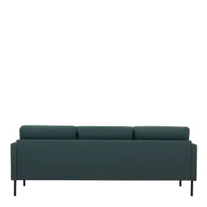 Larvik 3 Seater Sofa - Dark Green - Black Legs