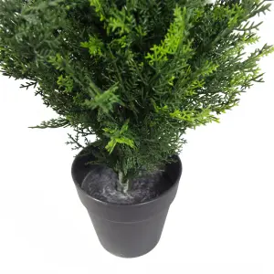 60cm Artificial Cedar Cypress Topiary UV Resistant Tree