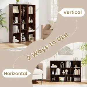 Costway 11-Cube Bookcase Modern Geometric Bookshelf Book Storage Organizer