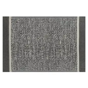 Outdoor Area Rug 120 x 180 cm Black with White BALLARI