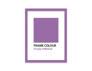 A2 Purple Picture Frame With Mount for A3 (29.7 x 42cm - 11.7 x 16.5in) Poster, Photo, Artwork, or Print.