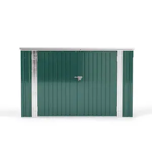 Fishersville 7 Ft. W X 4 Ft. D Metal Bike Shed  Green