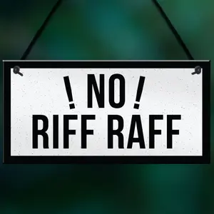 Red Ocean NO RIFF RAFF Bar Pub Shed Hanging Sign Man Cave Gifts For Him Home Bar Sign