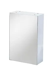 Showerdrape Serrano Gloss White Wall Bathroom Mirror Cabinet