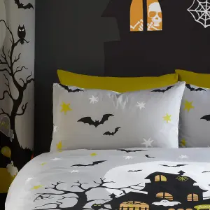 Haunted House Glow in the Dark Duvet Cover Set