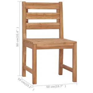 Berkfield Garden Chairs 2 pcs Solid Teak Wood