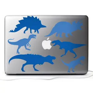 Walplus Vinyl Wall Stickers Decals - Diy - Blue Dinosaurs Shapes Kids Sticker