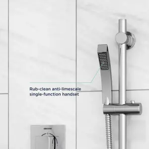 Bristan Noctis Gloss Chrome effect Recessed Thermostatic Mixer Multi head shower