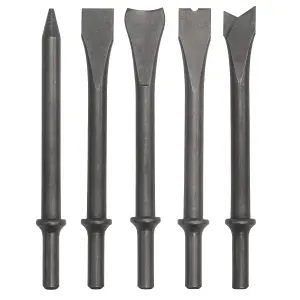 Sealey Air Hammer Chisel Set 5pc 170mm .401" Shank Heavy Duty Chiselling SA11C