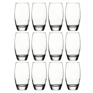 URBNLIVING 15cm Height Set of 12 Long Drinking Glasses 500ml