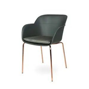 Liara Dining Chair Charcoal / Black