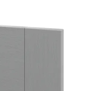 GoodHome Alpinia Painted Matt slate grey wood effect Drawer front, Pack of 3 (H)715mm (W)497mm (T)18mm