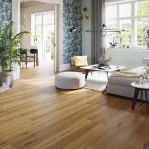 GoodHome Visby Blonde Oak Engineered Real wood top layer flooring, 0.99m²