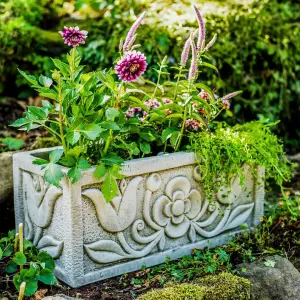 Large Tulip design Stone Planter Trough