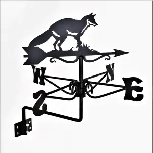 Mini Fox Weathervane - Steel - L38 x W38 x H44.5 cm - Black