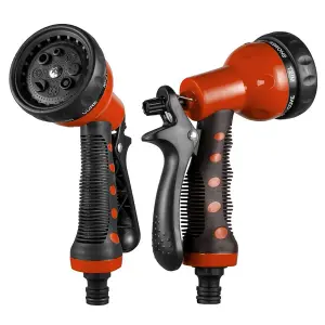 8 Function Garden Hose Spray Nozzle Head Gun Multi Pattern Adjustable Mist & Jet